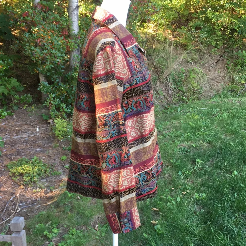 Vintage Drapers and Damon’s Tapestry Woven Boho Jacket size L - Image 6