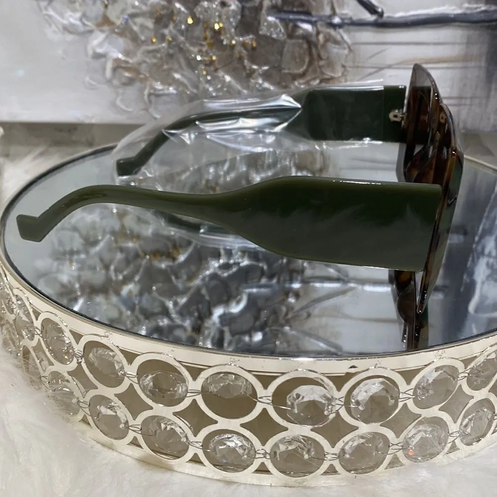 Oversized Square Sunglasses Green - Image 5