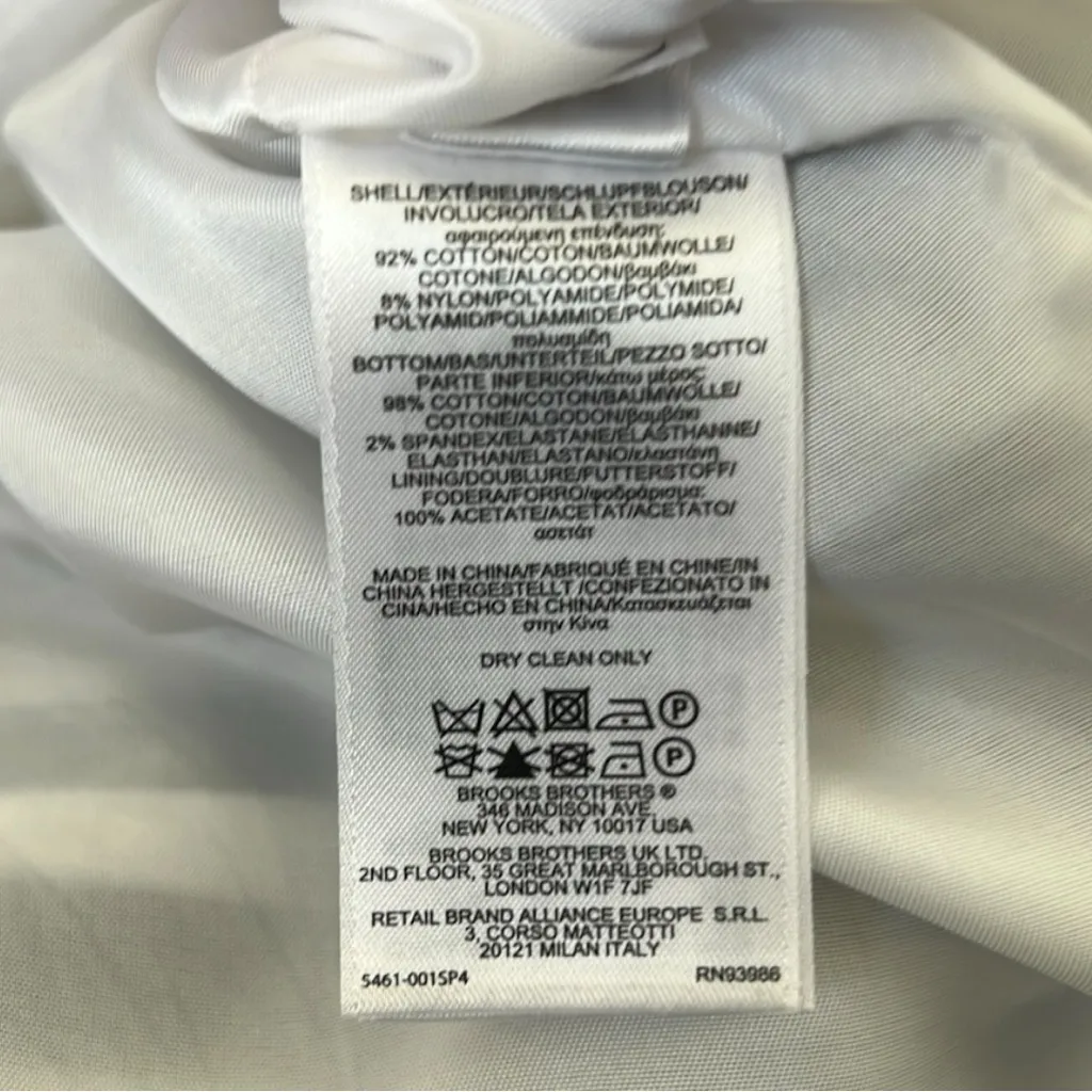 Brooks Brothers “346” Navy and White Striped Women’s Dress, Size 10 - Image 4