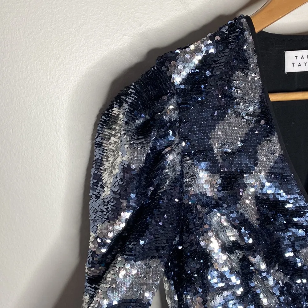 Tanya Taylor Zoey Sequin Camo Wrap Dress size 2 - Image 9
