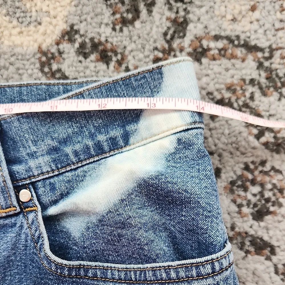 Jones New York Signature White Swirl Jeans Blue 4 - Image 4