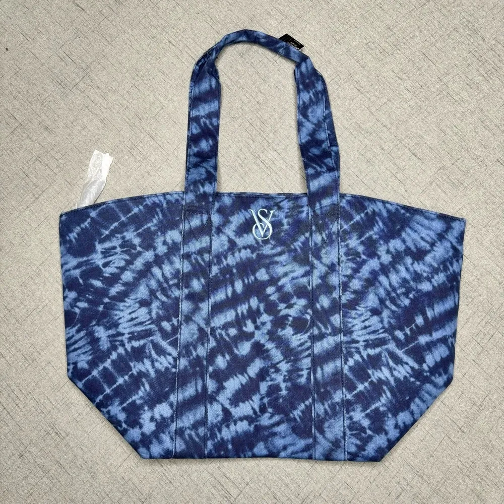 Victoria’s Secret Blue Tie Dye Weekender Tote Bag Large Nwt - Image 5