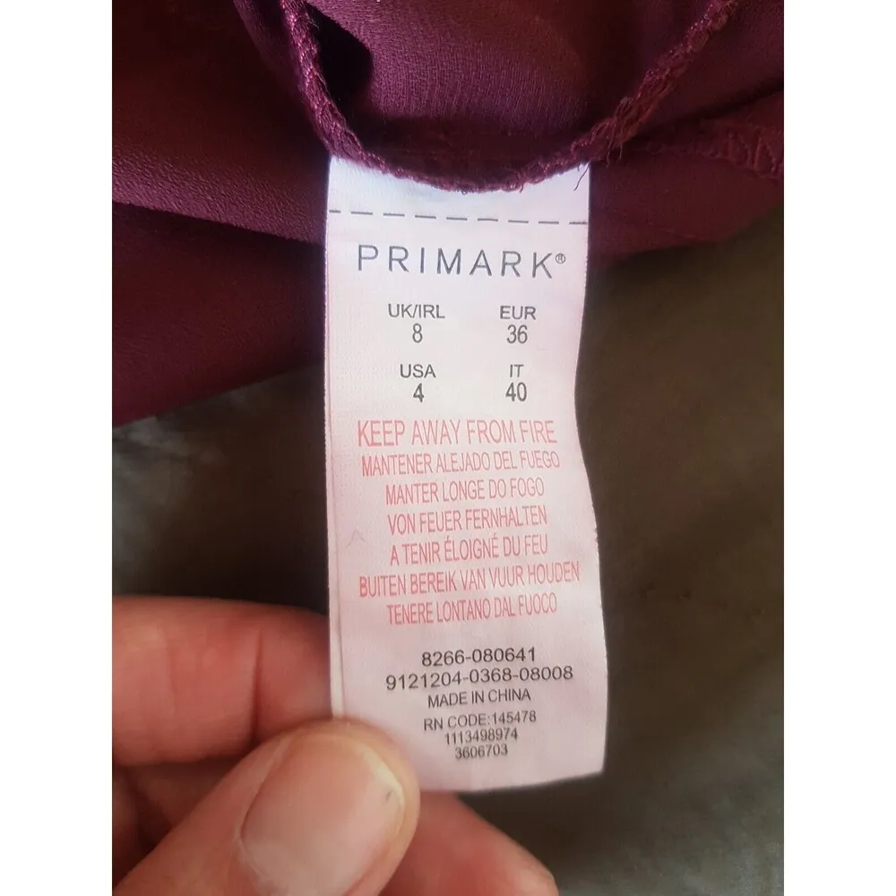 Primark Blouse Sz 4 Victorian Inspired  Lace Long Sleeve Romantic Evening Date - Image 11