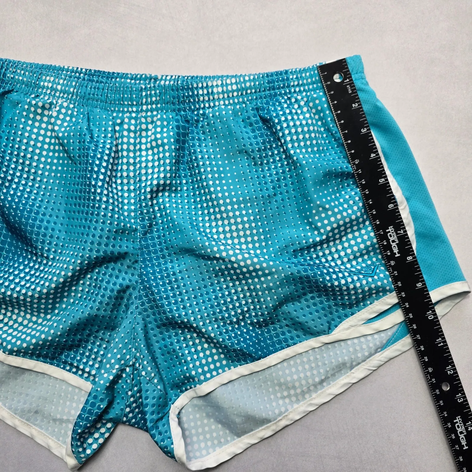 Roxy Blue White Dot Pull On Active Athletic Shorts Running Pants Shorts L Large - Image 4