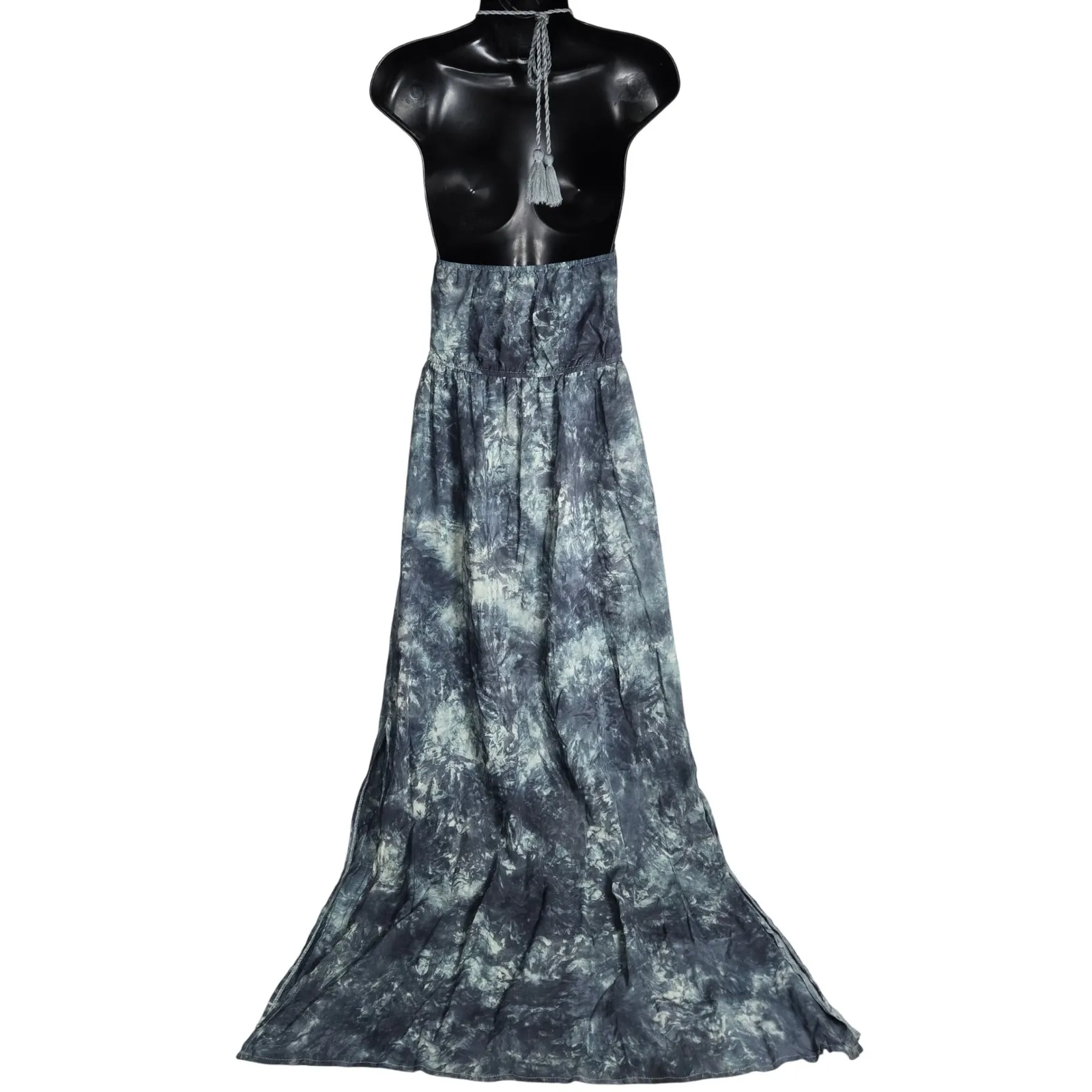 Flying‎ Tomato Maxi Halter Dress Tie Dye Boho Tribal Neon Embroidered Tassel Sm - Image 2