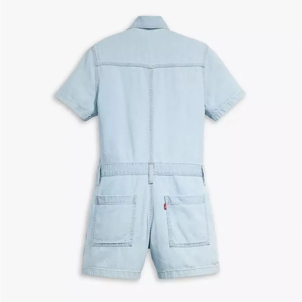 Levi's Heritage Denim Romper Shortsleeve Light Blue 100% Cotton C46 - Image 4