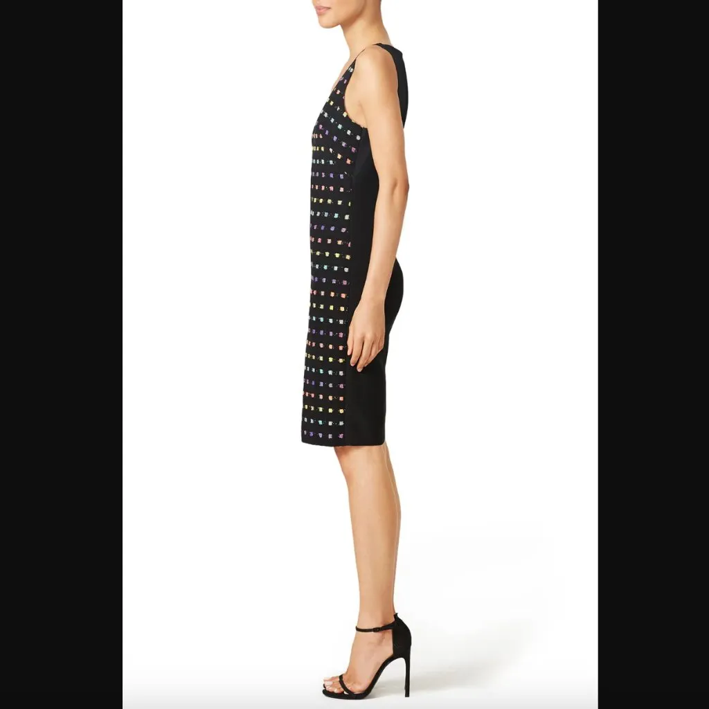 Diane von Furstenberg DVF Black Minetta Confetti Sheath Dress 8 - Image 3