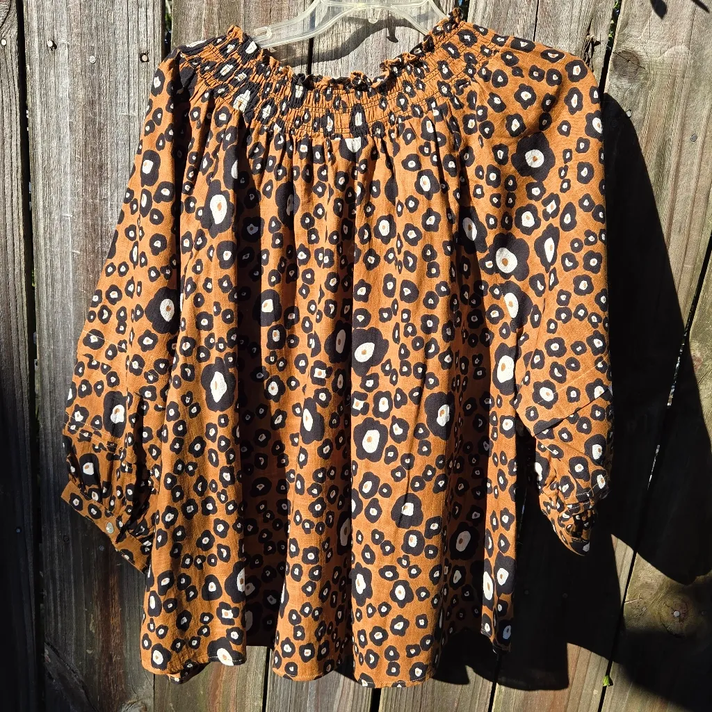 Ivy Jane Print Blouse Top S/M - Image 7