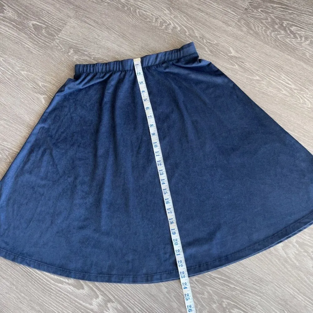 Le Lis Skirt Womens Medium Blue Elastic Waist - Image 6