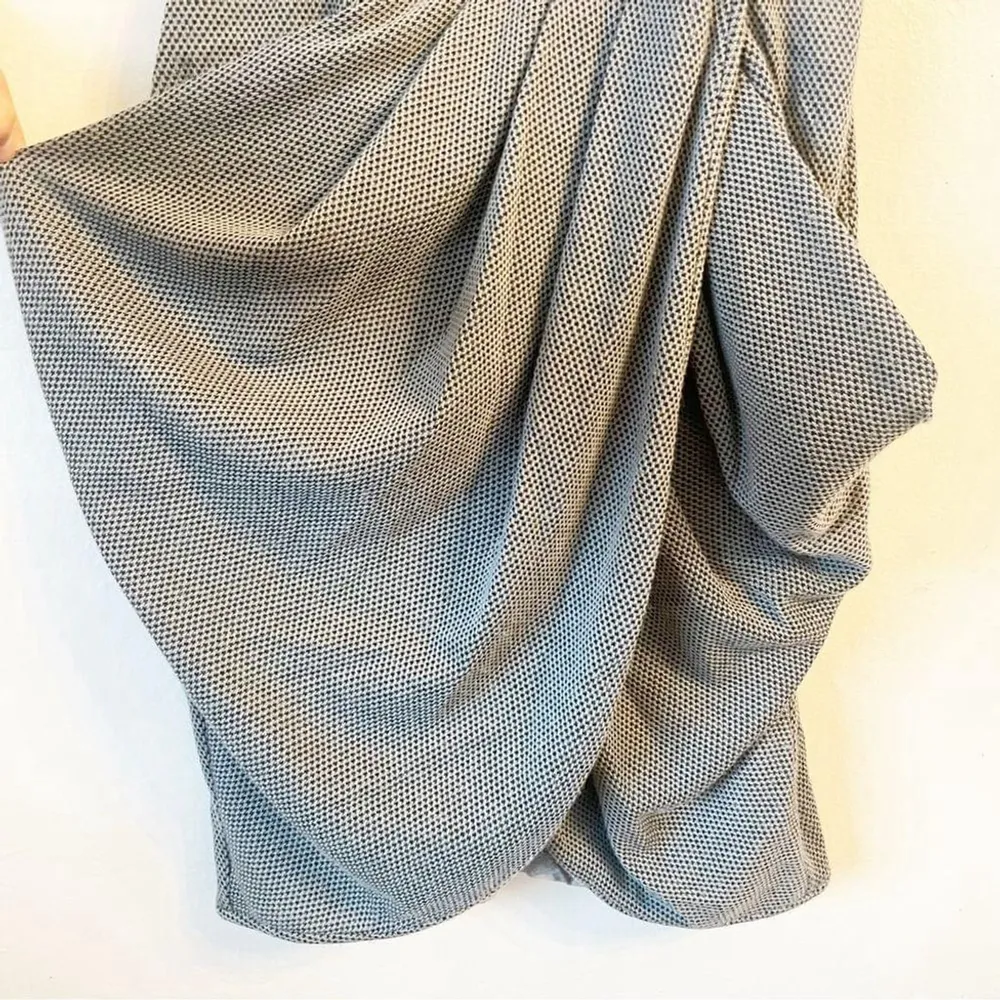 Black Halo Gray Draped Blouson Midi Dress NWT Racerback Style Size 6 - Image 7