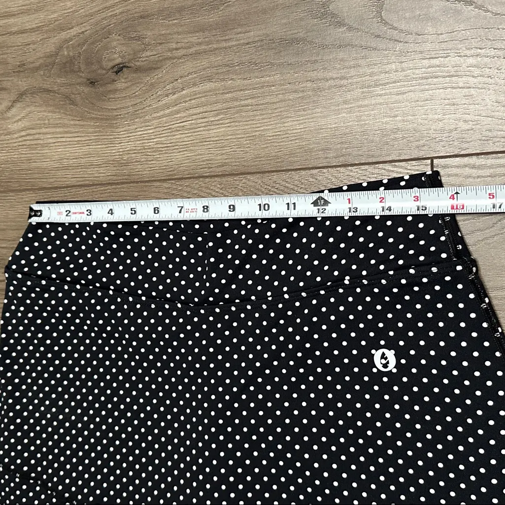 Dona Jo 16" JoJo Skirt Skort High Rise Black Polka Dot Size XL - Image 6