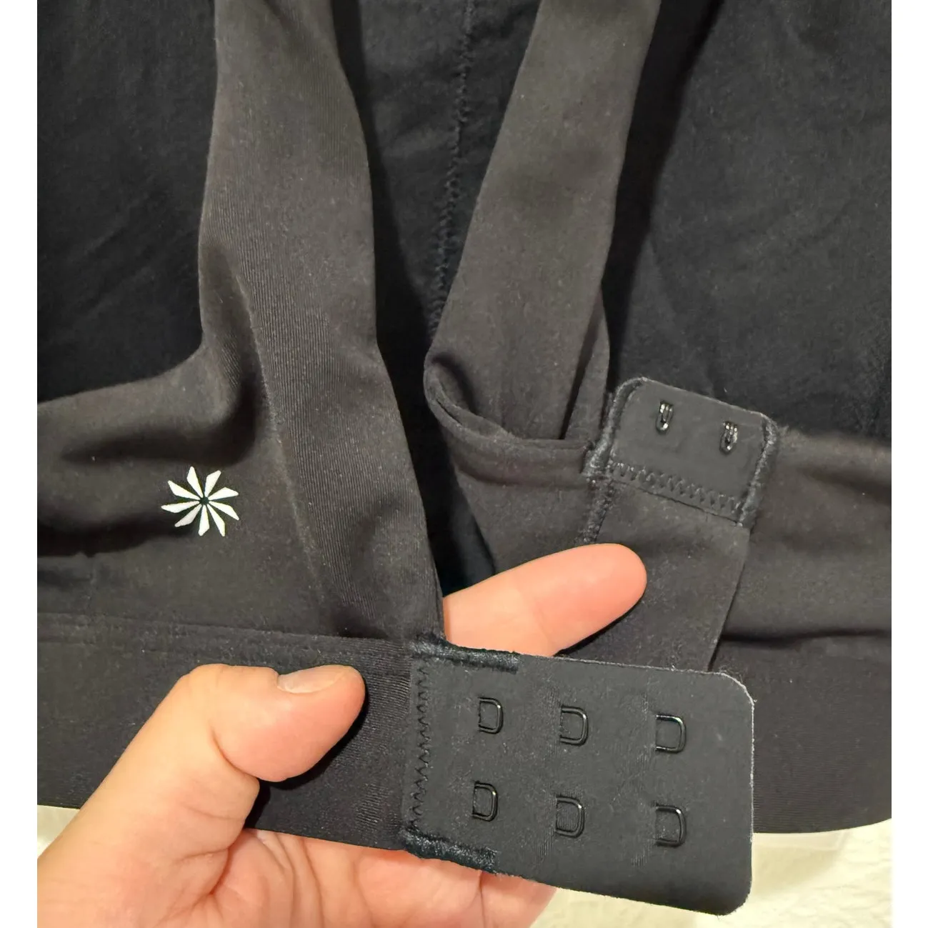 NWOT Athleta Black Ultimate Ease Bra A-C Medium Support Racer Back Workout/Run-S - Image 4