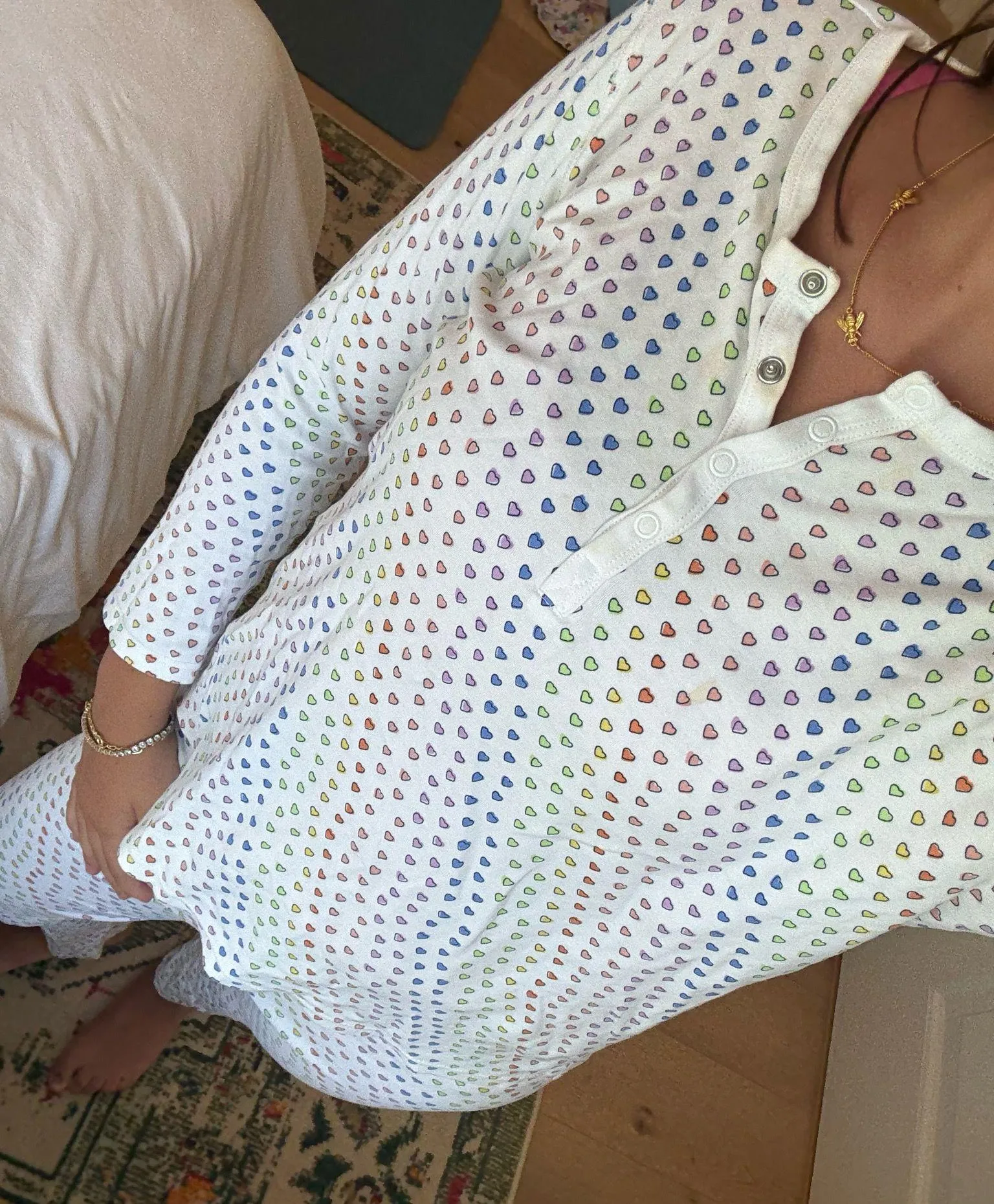 Roller Rabbit Disco Hearts Long Sleeve Pajamas - Image 4