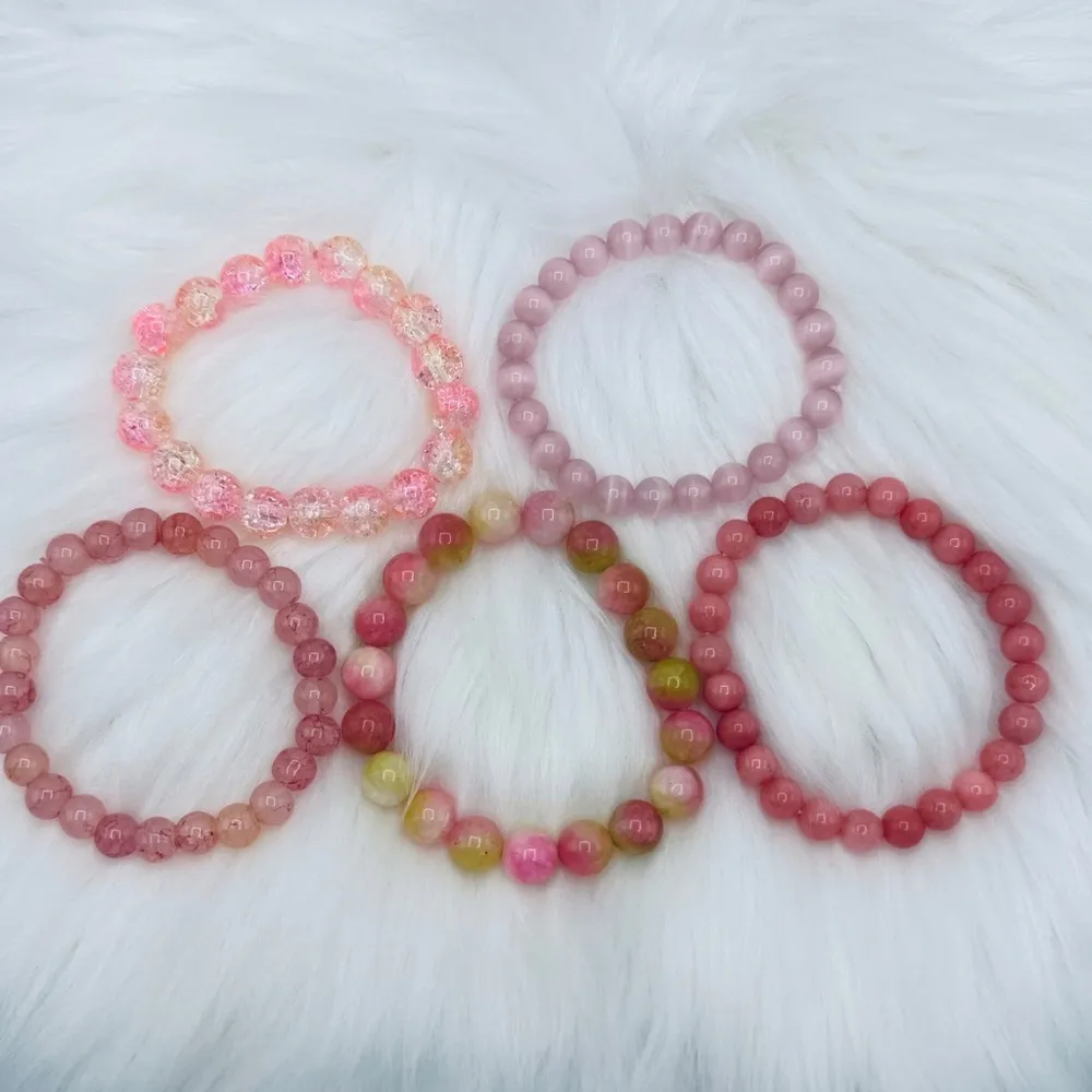 Pink Mix Arm Candy Beaded Bracelets Bundle - Image 6