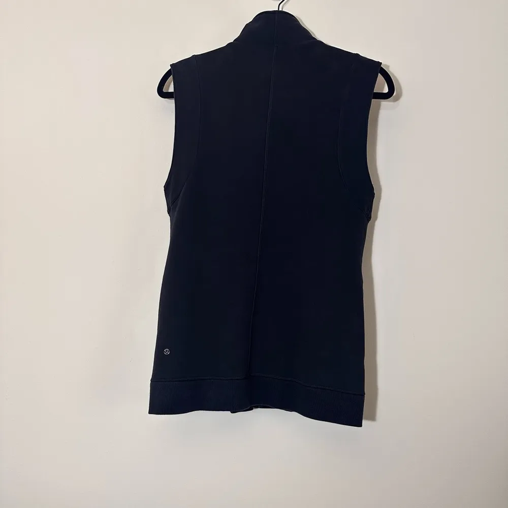 Lululemon Versa Vest Cotton full zip Athletic running black size 6 - Image 10