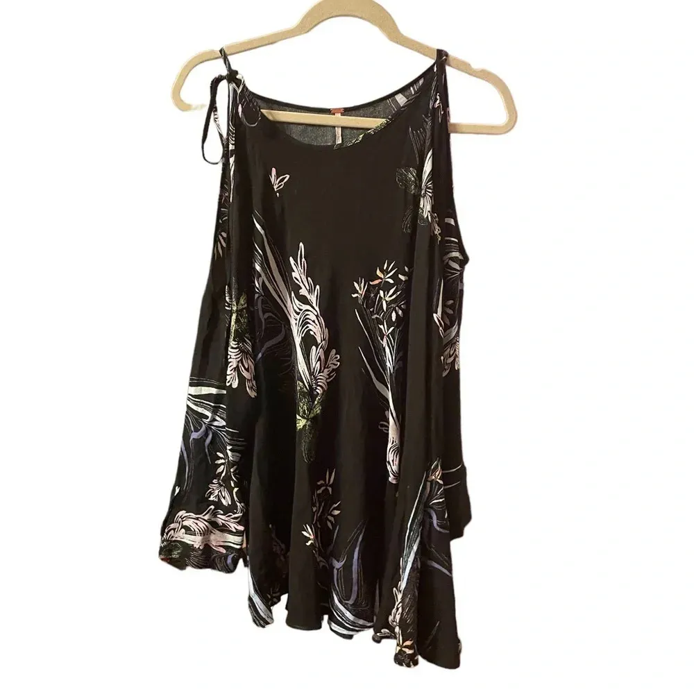 FREE PEOPLE CLESR SKIES FLORAL MINI TUNIC DRESS - Image 2