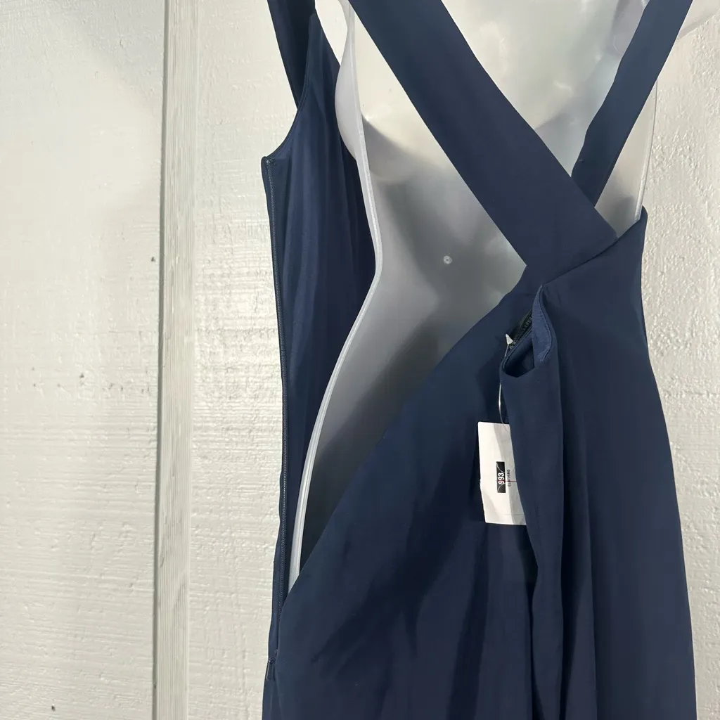 Dressy Collection By Vivian Diamond Navy Blue Off the Shoulder Dress Sz … - Image 10