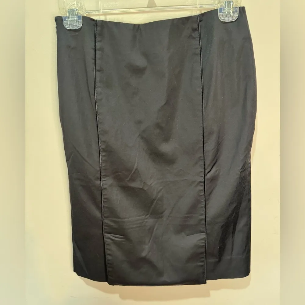 Etro IT38 Skirt Black Pencil Made in Italy‎ Straight Seamed Side Zipper Size 4 - Image 3