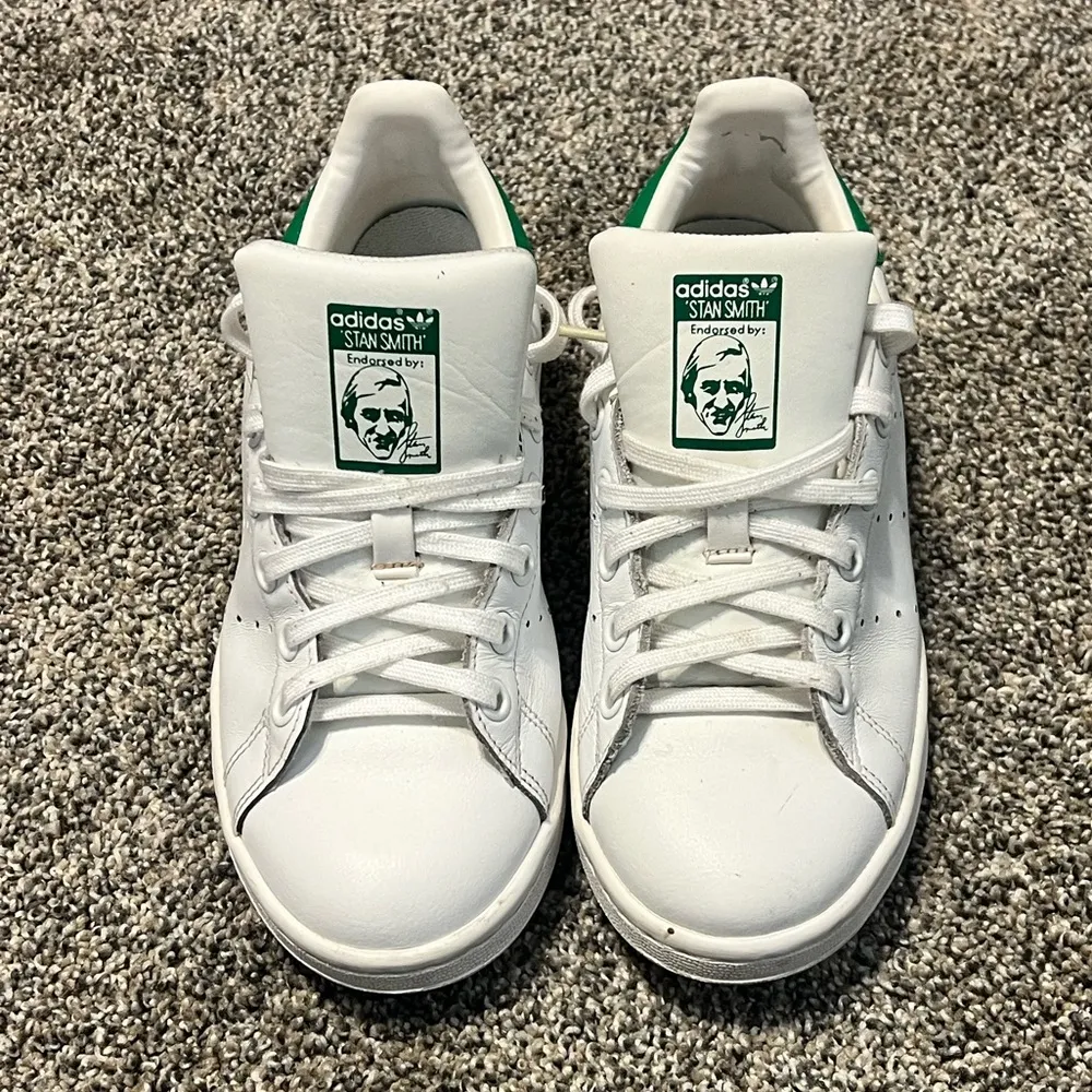 Adidas Stan Smith Shoes in white & green women size 4 1/2 - Image 2