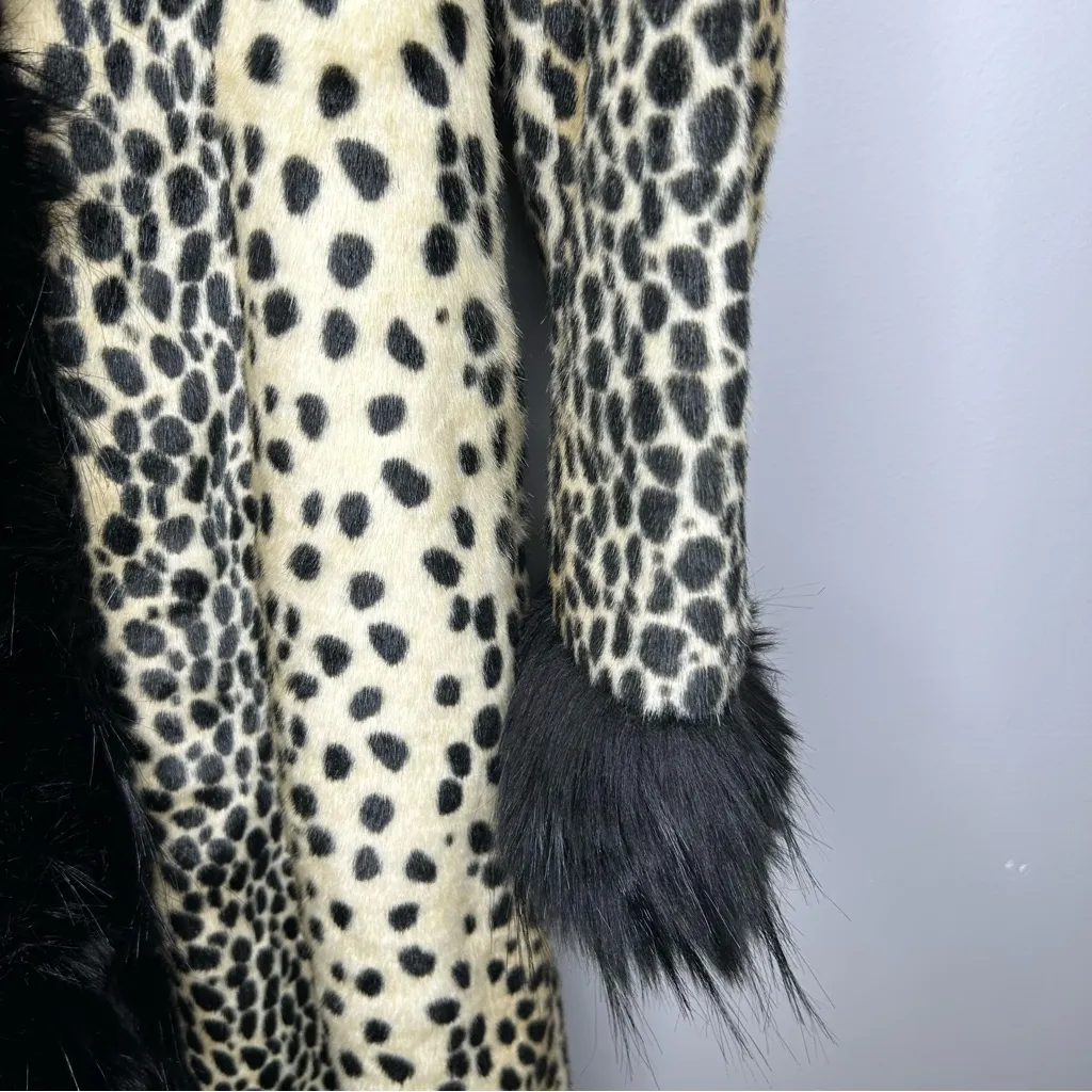 Donna Saylers Fabulous Furs Faux Fur Full Length Hooded Coat Size M NWT Black Size M - Image 5