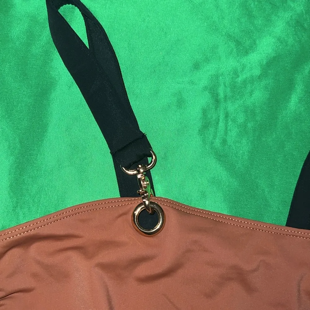 Icon Swim Brown Bikini Set with Black Straps size Medium - Image 2