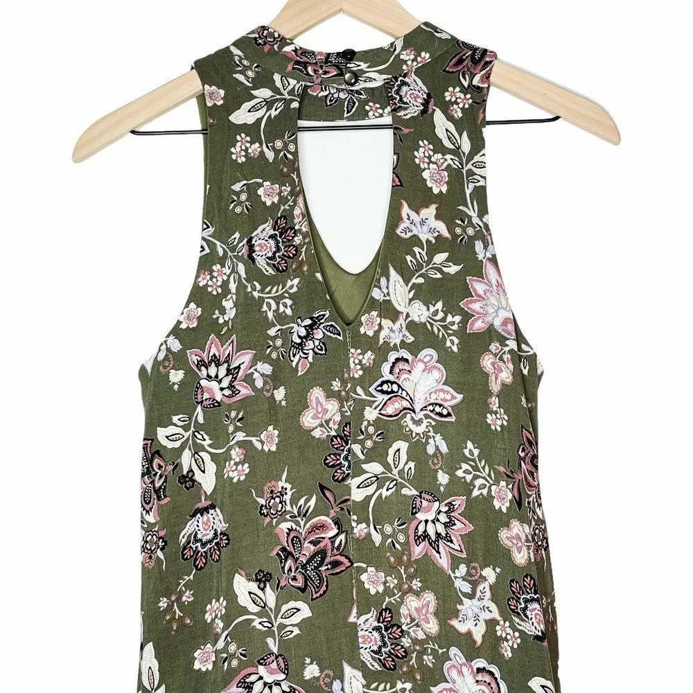 Blue Rain Buckle Floral Tunic Sleeveless Dress - Image 4
