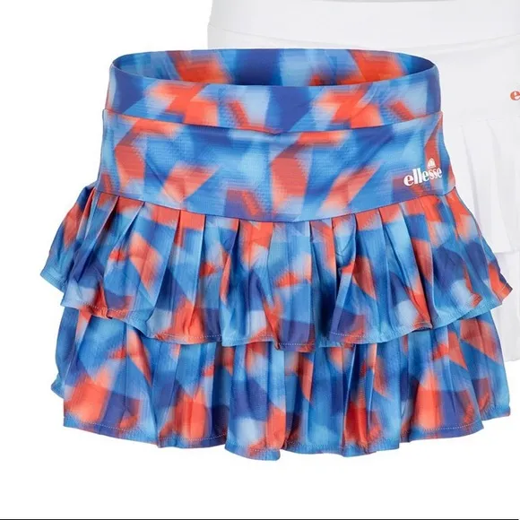 Ellesse Women`S Zatanna Tennis Skort orange and blue sz Large - Image 17