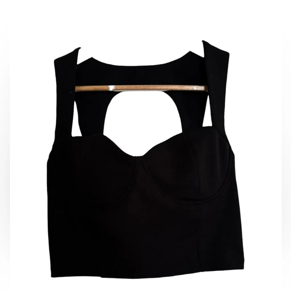Zara Black Bustier top EUC - Image 2