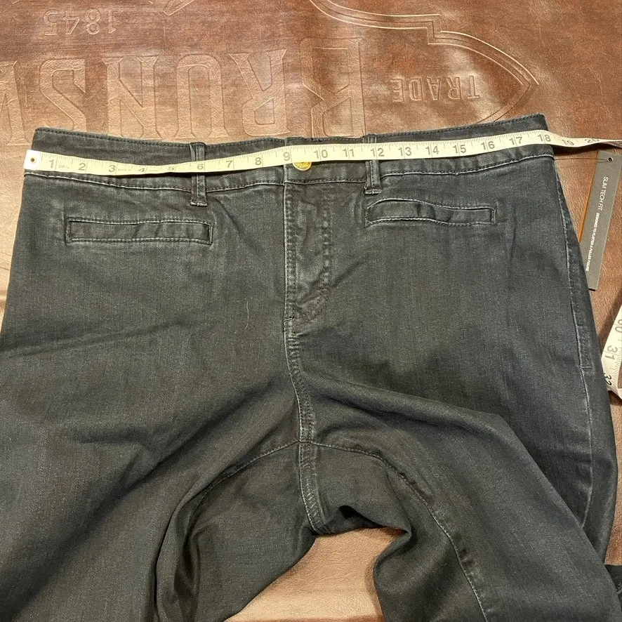 INC International Concepts Wide Leg‎ Slim Tech Fit Womens 14W Black Jeans New - Image 13