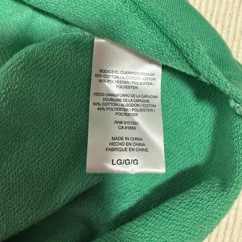 Doe Mint Green Hoodie with Clover Design Size L - Image 5