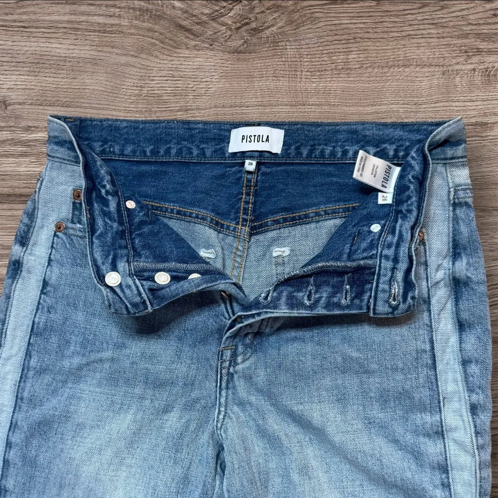 PISTOLA Charlie High Rise Straight Ankle Jeans Cabo Wash Size 26 - Image 5