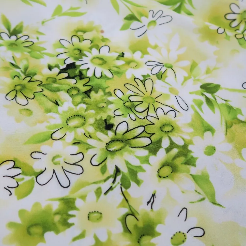 Vintage 90s Investments White & Green Floral Skirt - Image 6