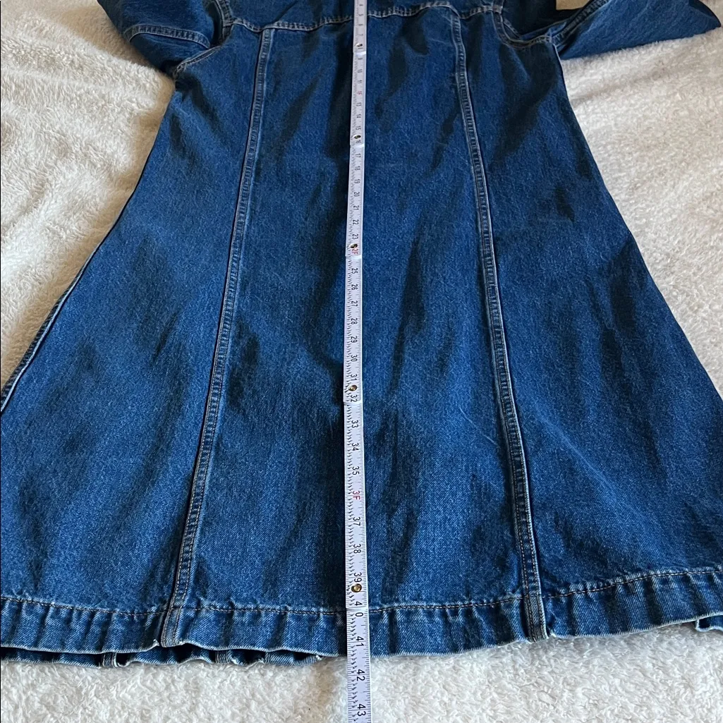 GAP Denim Long Jacket Medium Indigo Blue M - Image 5