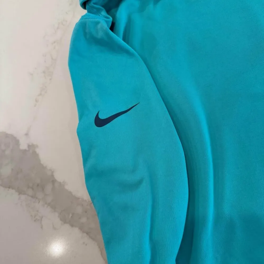 Nike Pro Dri-Fit Cowl Neck Long Sleeve Running Top Womens Small TealBlue Workout - Image 8