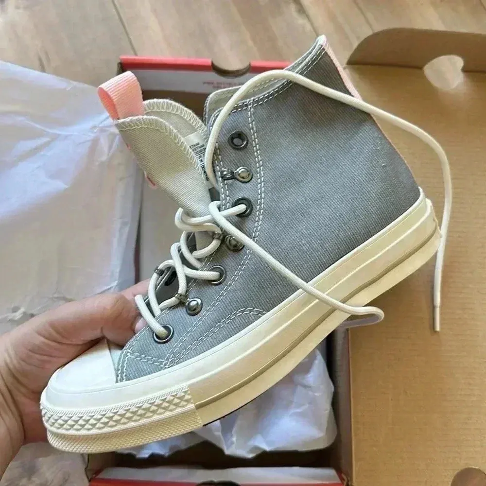 NIB Converse Chuck 70 Sneakers in Gray and Pink Women’s Sz 5.5 - Image 7