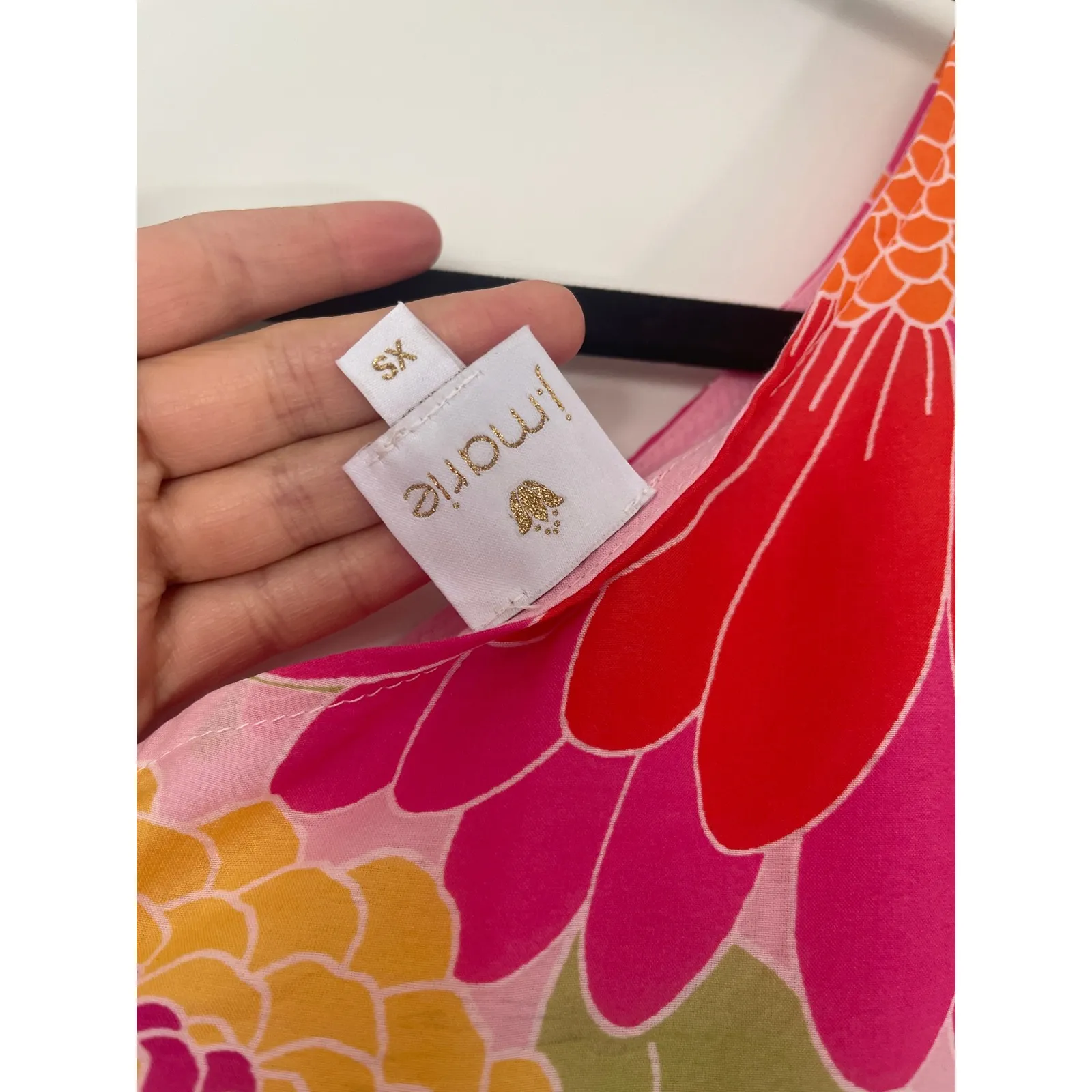 NWT J.Marie Women's Leilani One Shoulder Puffed Sleeve Tiered Midi Dress Size XS Pink - Image 6