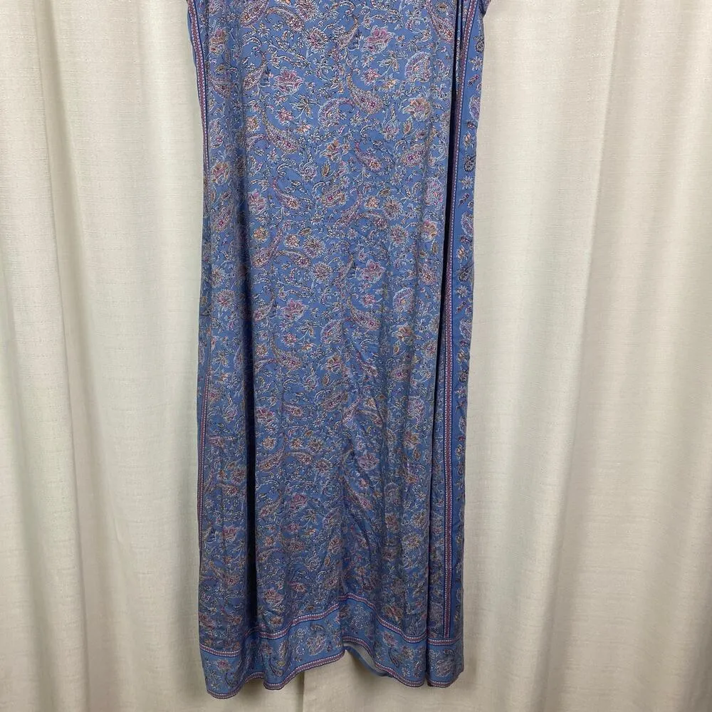 J.Jill Blue Floral Viscose Sleeveless Maxi Dress Sz.L - Image 10