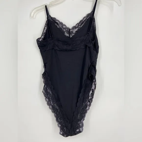 Majorelle , Bodysuit with lace edges, snap bottom, adjustable straps, size small‎ - Image 2