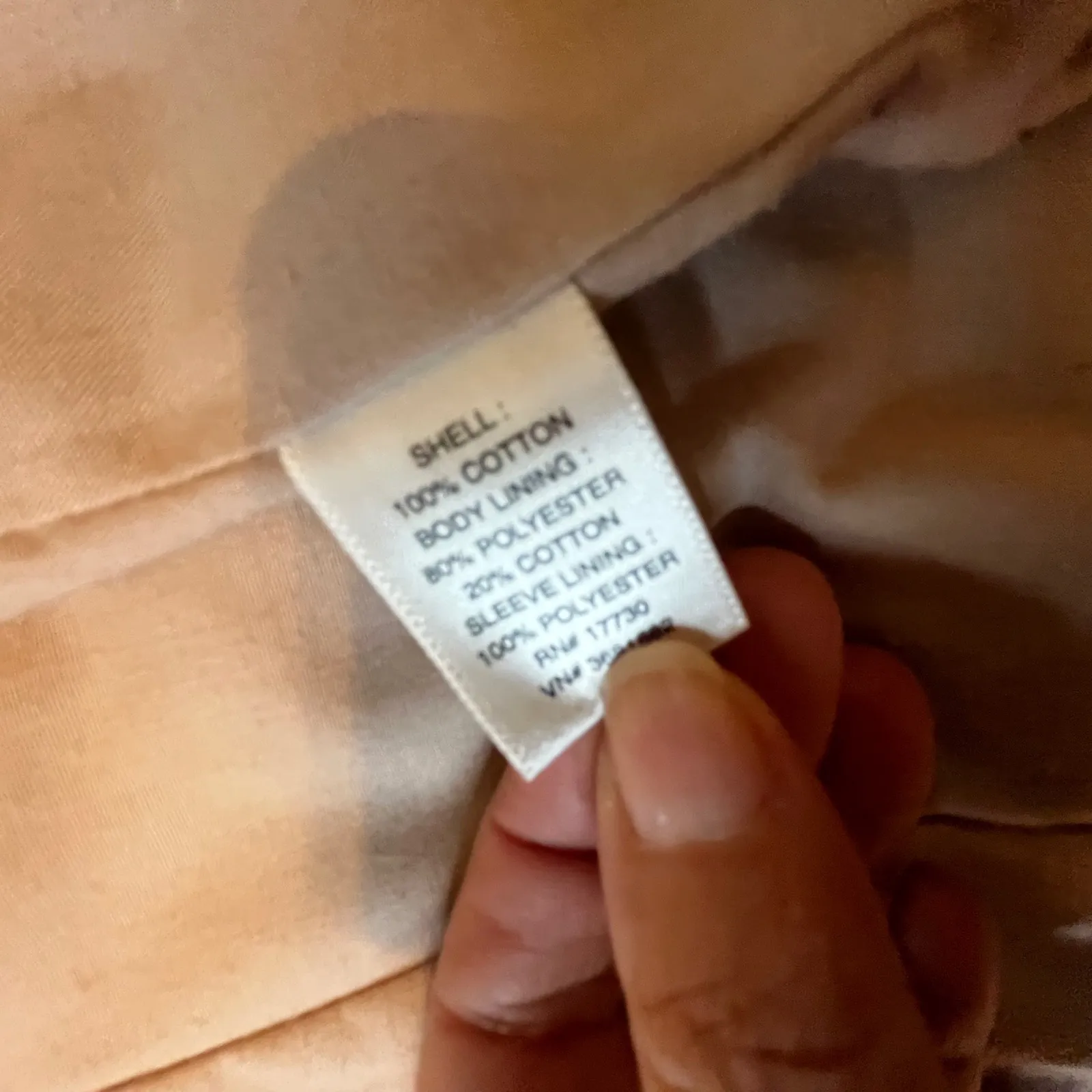 Mossimo Denim Mossimo Women's Taupe Striped Collarless Hook Front Blazer Jacket Size Medium - Image 11