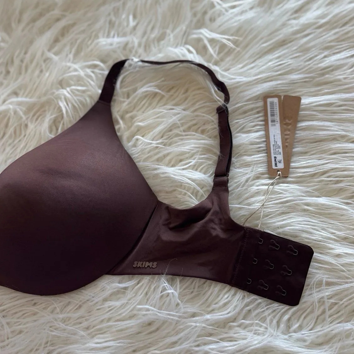 SKIMS  Wireless Super Push up Bra Cocoa Size 32DD - Image 5