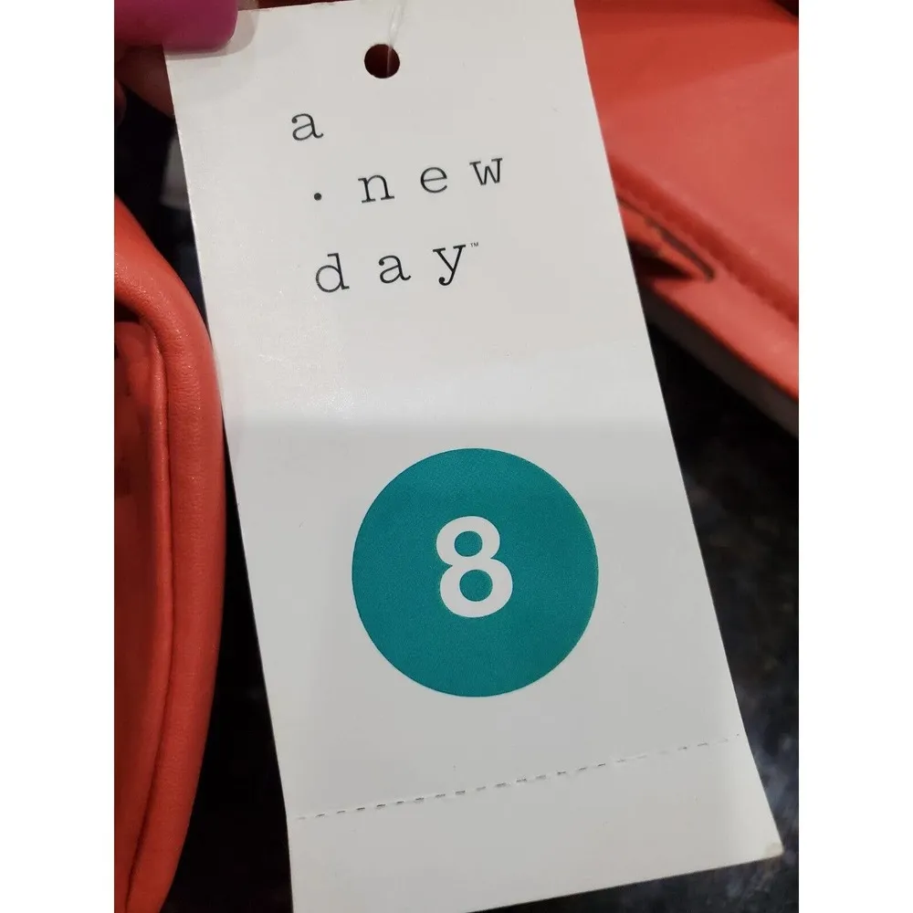 A New Day Pink Women's Daisy Crossband Coral Slide Slip-On Sandals Size 8 - Image 8