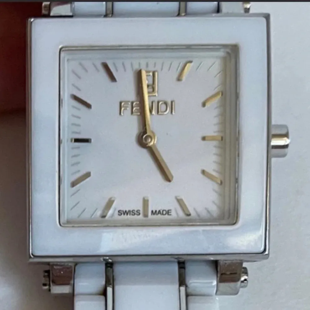 Fendi White Square Watch Stainless Steel - Image 4