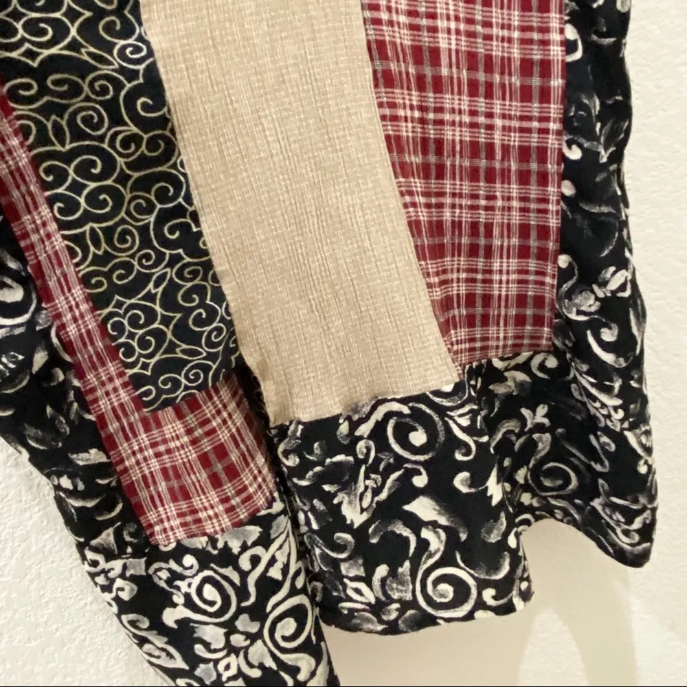 Vintage Denim Mixed Fabric Patch Kimono Swim Coverup Size undefined - Image 8