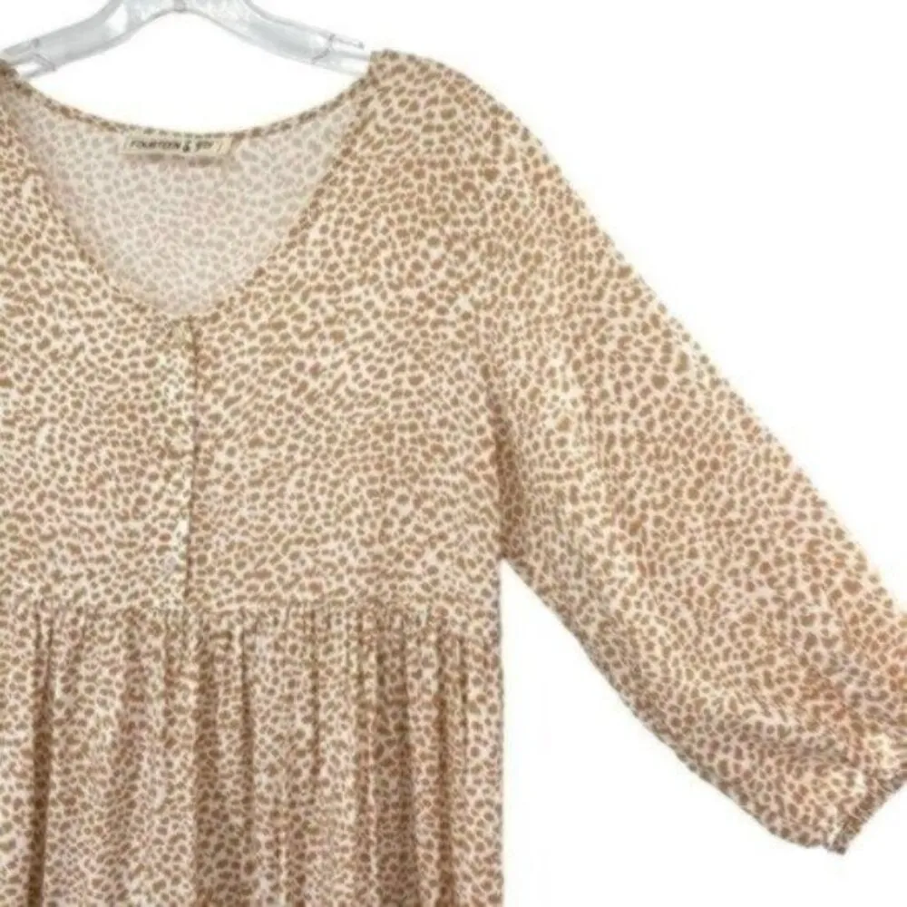 Leopard Animal Print Babydoll Dress Smocked Tiered - Image 6