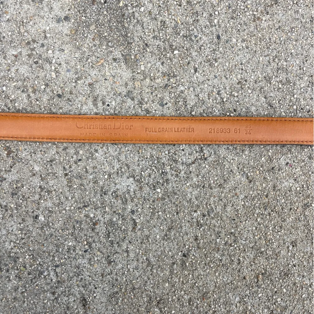 Vintage Christian Dior Elegant Red Leather Belt - Image 7