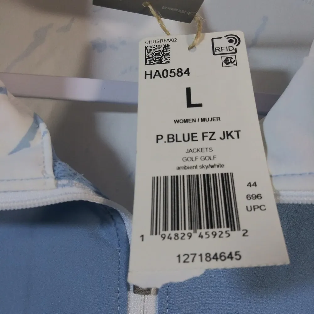 Adidas Women's Printed Primeblue Golf Jacket Size L - Image 7
