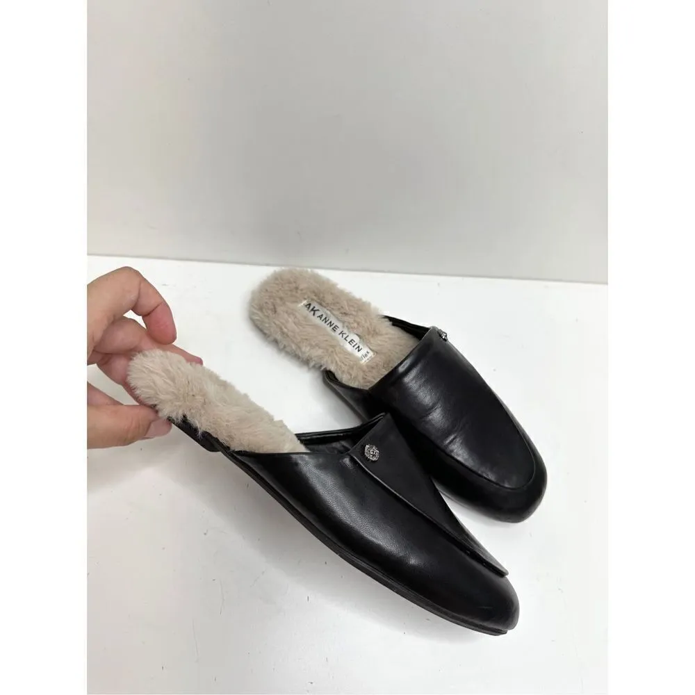 Ann Klein Loafers Womens Size 6.5 Black Faux Leather Slip On Laura Shoes - Image 7