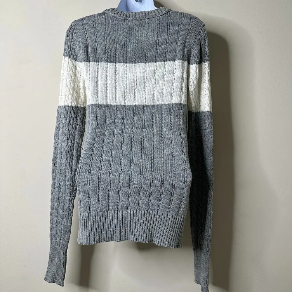 Arizona Jean Co Grey V Neck Sweater Large - Image 3