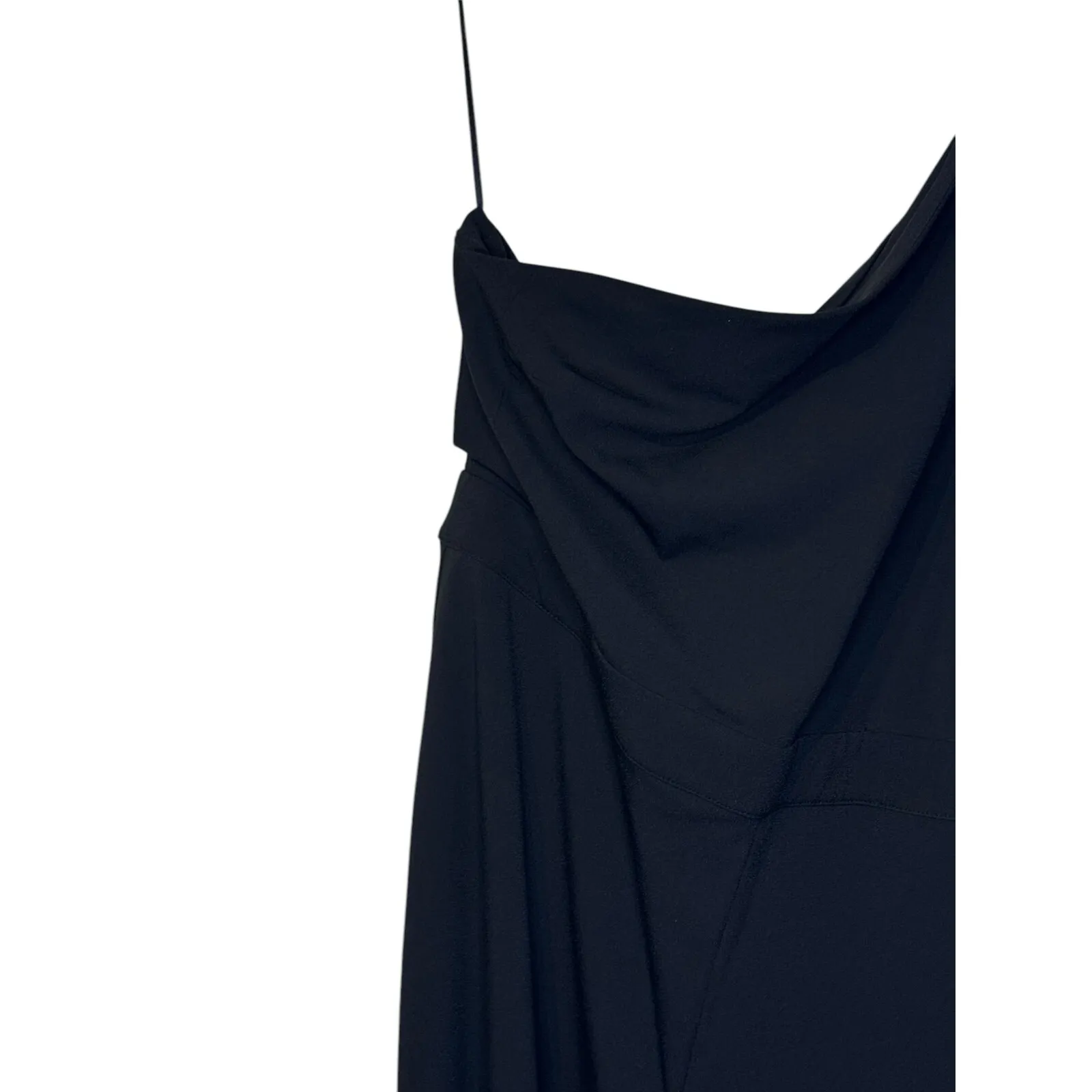 Banana Republic Women's Jumpsuit Wide‎ Leg 3/4 One Shoulder Black Size 12 Petite - Image 3