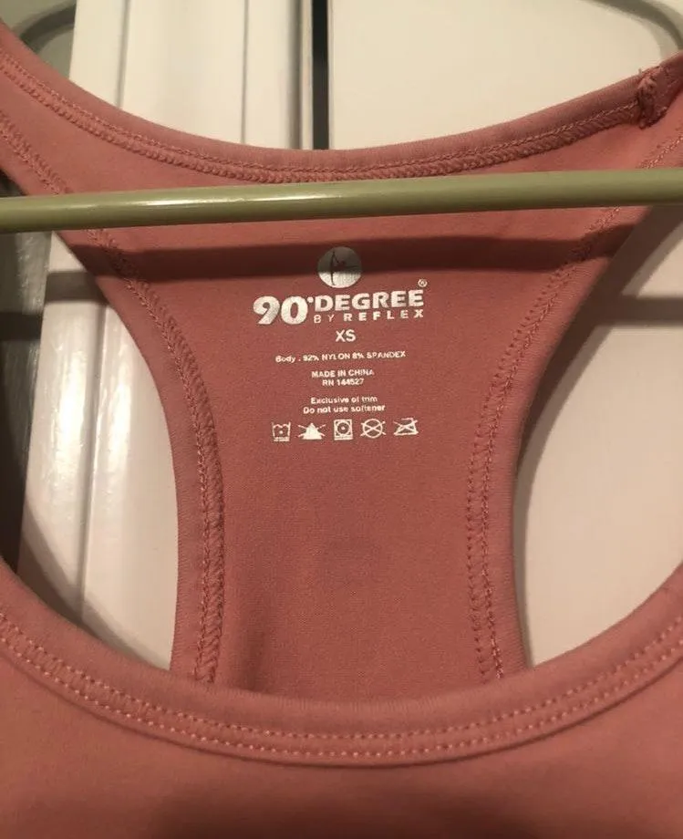 90 Degrees by Reflex Dusty Rose Fitted Tank Top - Image 3